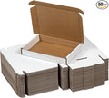 50 Pack 7x5x1 Inches Small Shipping Boxes, White Corrugated Cardboard Boxes, Moving Mailing Packing Box
