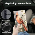 Car Registration and Insurance Holder, Leather Car Glove Box Organizer, Cool Car Accessories for ID, Driver's License Cards & Essential Document,business cards,Men&Women,Birds Sakura