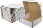 Small White Shipping Boxes for Small Business Pack of 25-6x6x2 inches Cardboard Corrugated Mailer Boxes for Shipping Packaging Craft Gifts Giving Products
