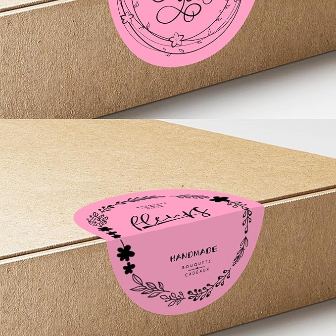3 X 3 Inch Round Thermal Labels Circle Color Coding Labels Printable Waterproof 500PCS Round Stickers Adhesive Writable for Office, Home, Garage, DIY Sticker, Barcodes, Name Tag, Pink