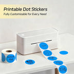 2 inch Dot Stickers Labels Circle Garage Sale Sticker 750Pcs Round Thermal Printer Stickers Printable Writable Price Labels for Yard Sale, Fluorescent Blue