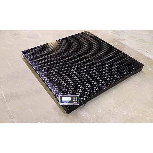 Liberty Scales Heavy Duty Industrial 48" x 48" Floor Scale with Printer Accurate Digital Pallet Scales for Warehouse or Shipping Weighing (10,000 lbs x 1 lb)