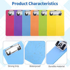 6 PCS MiNi Clipboard，Pretty Cute Small Clipboards 4×6 Inch A6 for Classrooms, Offices, Restaurants, Doctor Offices (Set of 6 Colors)
