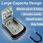 RUDY RUN Key Lock Box for Outside - Realtor Lockbox for House Keys Outdoor - Combination Key Hiders to Hide a Key Safe Storage