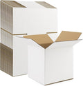 Frametory 7x7x7 Pack of 28 Corrugated Cardboard Packing Shipping Mailing Moving Carton Boxes, White