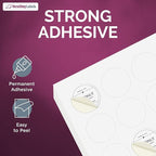 NextDayLabels - 1 Inch Round Labels - Matte White, Blank Circle Stickers for Laser/Inkjet Printers (1000 Sheets, 63000Labels)