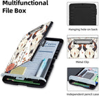 Clipboard with Storage Box & Pen Holder,Heavy Duty Clip Boards 8.5x11 for Nursing,High Capacity,School & Office Supplies,Bull Skull Floral