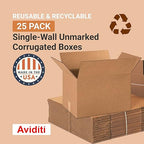 Aviditi 18 x 12 x 12 Corrugated Cardboard Boxes, Medium 18"L x 12"W x 12"H, Pack of 25 | Shipping, Packaging, Moving, Storage Box for Home or Business, Strong Wholesale Bulk Boxes