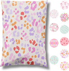 10x13 Designer Poly Mailer 100 Pack Heavy Duty Waterproof Self Seal Shipping Bags for Small Business Large Mailing Envelopes Bulk Tear Resistant Cute Packaging Preppy Leopard