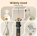 30Pcs Silicone Cable Ties,Reusable Data Cable Organizer for Office, Multipurpose Elastic Cord Management Ties for Bundling and Fastening Cable Cords Wires