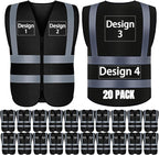 BeautyWill Custom Logo Safety Vest S,M,L,XL,2XL,3XL,4XL Personalized Safety Vest High Visibility Apparel