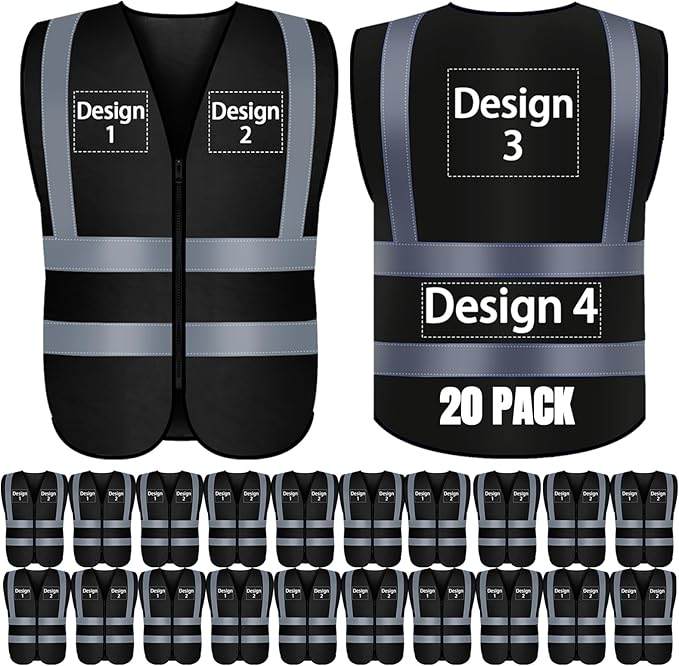 BeautyWill Custom Logo Safety Vest S,M,L,XL,2XL,3XL,4XL Personalized Safety Vest High Visibility Apparel