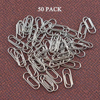 HAHIYO Paper Clips Sturdy 0.59 inches Length 50 Pack Mini Paperclips Heavy Duty Tight Grip Rust Proof Reusable Metal Bright Silver for Home Office School