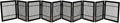 Pet Dog Gate Strong and Durable Freestanding Folding Acacia Hardwood Portable Wooden Fence Indoors or Outdoors by Urnporium (Black Pet Gate, 10 Panel 24" Tall)