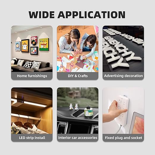 Double Sided Foam Tape 0.5in×20Ft (2 Pack) – Heavy Duty Mounting Tape Made of 3M PE Foam for LED Strips, Signs, Home Decor – Waterproof Adhesive for Plastic, Metal, Glass, Indoor & Outdoor Use