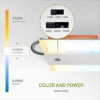 ASD LED Linear High Bay Light Fixture, Commercial Shop Lighting | 3CCT, Dimmable, Battery Backup, DLC Premium, UL Listed | 220W 36000LM 3500-5000K 100-277V | Warehouse, Garage, Workshop Lamp | White