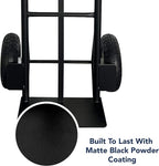 Olympia Tools 800 Lb Steel Convertible Hand Truck with 10" Pneumatic Wheels for Home and Office Use