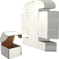 6x6x4 inches Small Shipping Boxes Set of 25 - White Mailer Corrugated Cardboard Boxes for Shipping Packaging Mailing Products