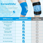 Extended Leg Knee Ice Pack Wrap for Injuries Compression, Reusable Soft Gel Freeze Knees Brace for Swelling, Replacement Surgery, Cold Compress Therapy for Arthritis, Meniscus Tear and ACL