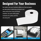Thermal Paper Rolls - Bpa-Free 2 1/4 Inch X 200ft Register Tape, 50-Pack For Smooth Credit Card Machine Printing