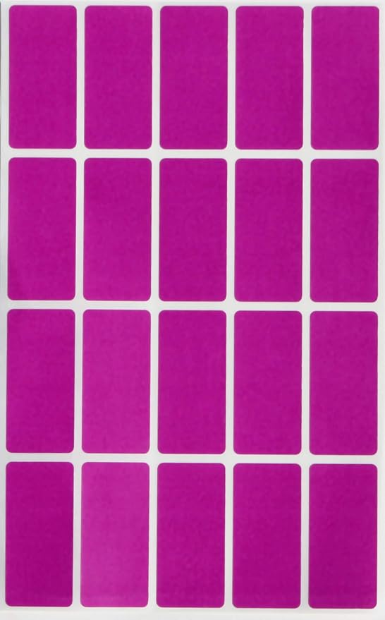Small Rectangular Label Stickers 1.57 inch x 0.75 inch - 2160 Pack, Purple Color-Coding Labels (40mm x 19mm)
