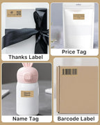 iEager 2x1 Inch Thermal Labels, Brown Rectangle Thermal Printer Stickers, Durable Shipping Label Printer Sticker for Barcode, Name, Address, 1000 Labels/Roll