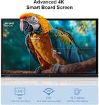 75" Smart Board, 4K UHD Interactive Whiteboard, Digital Touchscreen Smartboard with Open App Ecosystem & Dual System, Ideal for Classroom, Home, Office, Business (Wall Mount Included)