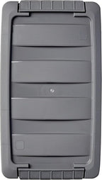 Amazon Basics Plastic Storage Containers with Secure Latching Lids, Stackable Organization Bins, Clear/Grey, 5 Quart, Set of 10