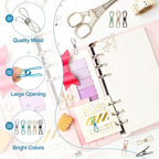 PATIKIL 50Pcs Paper Office Binder Clips, 1.26" Small Metal Wire Hollow Out Paper Clamps Long Tail Binder Clips for Photo Clothes Hanging Office Home Kitchen Food Package, Silver/Blue