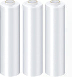 PSBM 4 Rolls 17 Inch x 1476 Feet 48 Gauge Stretch Film/Wrap, Industrial Strength Clear Shrink Plastic Wrap for Moving, Packing, Shipping, Pallet Wrapping & Storage
