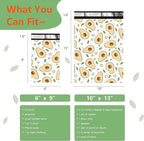 Poly Mailers 10x13 Inch 100 Pcs - Avocado printed Shipping Bags, 2.4mil Thickness, Waterproof and Tear Resistant Mailing Envelopes, Self-Sealing Packaging Bags for Small Business