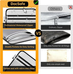 DocSafe Fireproof Document Bag (5200℉) with Fireproof Organizer Travel Case,Heat Insulated Fire＆Water Resistant 8 Layers Safe Money Bag Storage for Important Documents,Cash,Power Bank,Valuables,Gray