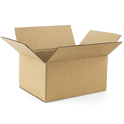 Golden State Art 8x6x4 Inches Shipping Boxes 28 Pack, Brown Corrugated Cardboard Box for Small Business Mailing Shipping and Storage