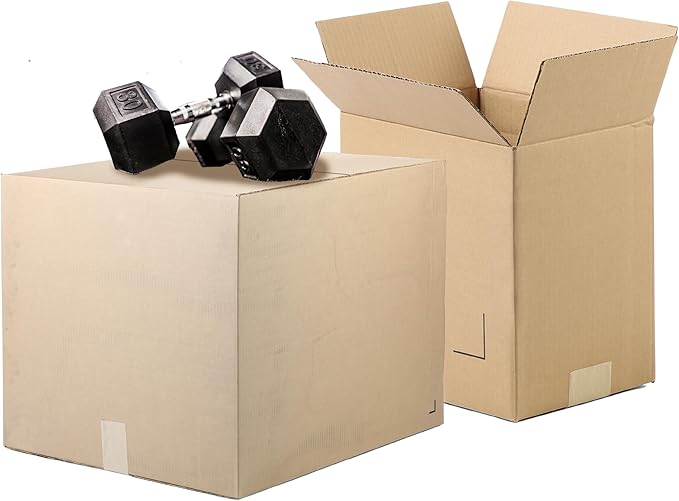 The Boxery 12 x 10 x 6 Inches Heavy Duty Grade ECT44, Brown/Kraft Corrugated Cardboard Shipping Boxes 25-Pack |Mailing, Packing, Moving & Storage for Business/Home-Recyclable - Made in the USA