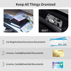 Car Registration and Insurance Holder, Leather Car Glove Box Organizer, Cool Car Accessories for ID, Driver's License Cards & Essential Document,business cards,Men&WomenBlack White Tree Moon