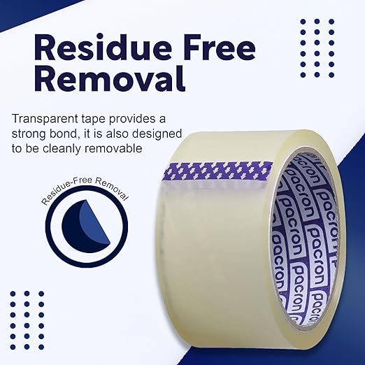 Clear Packing Tape - 12 Heavy-Duty Wrapping Tape - 55-Yard Length, 660 Total Yards 1.88-Inch Wide Strong Adhesive Rolls for Moving Boxes, Office Packaging, Storage Organization & Warehouse Shipping