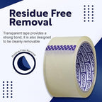 Clear Packing Tape - 6 Heavy-Duty Wrapping Tape - 110-Yard Length, 660 Total Yards 2.88-Inch Wide Strong Adhesive Rolls for Moving Boxes, Office Packaging, Storage Organization & Warehouse Shipping