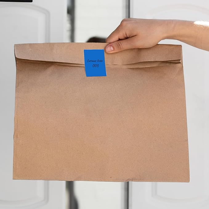 Blue Rectangle Stickers 3 x 2 Inch Color Coding Labels Vinyl Roll Self-Adhesive Waterproof Removable 500 PCS