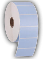 2.25" X 1.25" Direct Thermal Perforated Stickers Labels for Barcodes, Address, Consignment - Compatible with Zebra, Rollo, Godex and More (Blue, 12 Rolls)