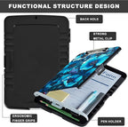 Clipboard with Storage,Storage Clipboard with Pen Holder,Heavy Duty Plastic Storage Clipboard with Low Profile Clip, Clipboard Folder, Teacher Must Haves, Office Supplies,Blue Flowers