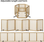 Extra Wide Dog Gates for Doorways, Bamboo Dog Gates for The House Stairs, Freestanding Pet Gates for Dogs, Doogie Puppy Fence Gate