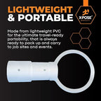 Xpose Safety Heavy-Duty White Plastic Connector Rings (6 Packs) | Universal Replacement End-Loops for Safety Cone Retractable Bar & Pole Barriers