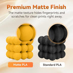 FLASHFORGE PLA Filament 1.75mm +/- 0.02mm, Matte Yellow 3D Printer Filament 1kg (2.2lbs) Spool, Excellent Printing Performance, Easy to Use for Most FDM 3D Printers