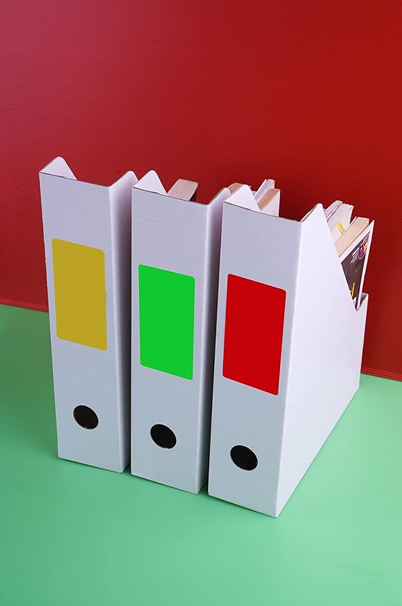Royal Green Rectangular Stickers Color-Coding Labels for Organizing, Moving, and Storage Boxes 4" x 2" Stickers to Write On Name Tags, 48-Pack (8 Assorted Colors)