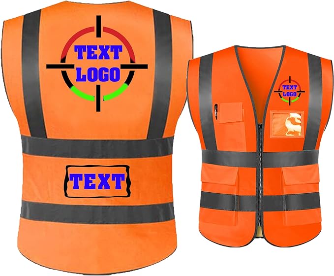Personalized High Reflective Safety Vest Custom Hi Vis Safety Vest Men Women Construction Workwear Security Vest
