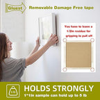 Damage Free Double Sided Tape 0.39in x 20ft, Removable Picture Hanging Strips Residue Free, Heavy Duty Mounting Tape, Wall Tape No Damage Strong Adhesive Strips Foam Tape