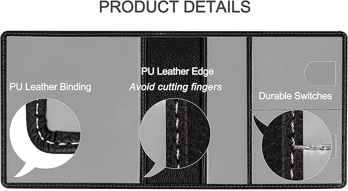 Car Registration and Insurance Holder, Premium PU Leather Vehicle Glove Box Car Organizer Men Women Wallet Accessories Case for ID, Driver's License - Black