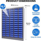 75 Drawer Heavy Duty Parts Cabinet,2mm Steel Frame & ABS Drawers with Labels/Divider,550Lbs Capacity Nut Bolt Screw Organizer for Workshop,Garage,Hardware Storage