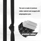 Bungee Cords with Hooks Heavy Duty, Flat Adjustable Bungee Cords with Hooks 60 Inch, Rubber Black Bungee Straps with Buckle Hooks for Outdoor, Camping, Tarps, Bike Rack, Tent, Truck, 4 Pack