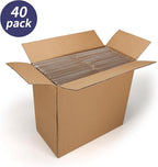 Shipping Boxes 7X7X6 Set of 40, White Corrugated Cardboard Box for Mailing Business Packaging